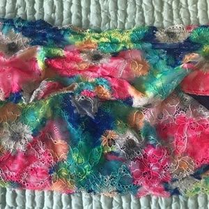 Victoria's Secret PINK Floral Lace Bandeau Size M